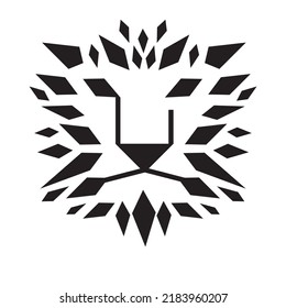 Lion Logo Animal logo simple concept creative Abstract geometric lion head Minimalistic style vector illustration