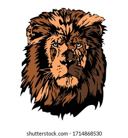 Lion logo Animal Template Design concept