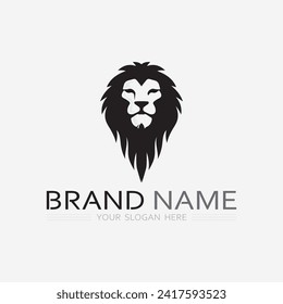 Lion Logo and animal logo Template vector icon illustration design