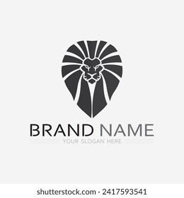 Lion Logo and animal logo Template vector icon illustration design