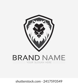 Lion Logo and animal logo Template vector icon illustration design