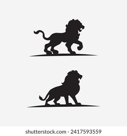 Lion Logo and animal logo Template vector icon illustration design
