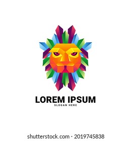 lion logo with beautiful gradient color