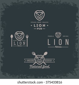 Lion logo black