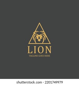 Lion logo. Lion circle logo design template. Vector illustration