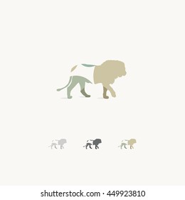 Lion logo, colorful lion, king vector