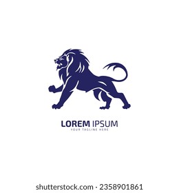 lion logo. company logo design, strength and power symbol. vector image in flat style