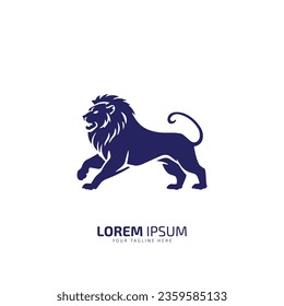 lion logo. company logo design, strength and power symbol isolated on white background