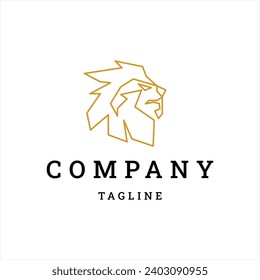 Plantilla de diseño de concepto de logotipo de león elemento ilustración vectorial