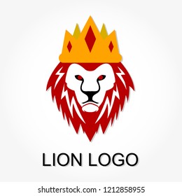 lion logo concept with lion head silhouette