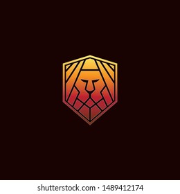 Lion logo, cyber security logo