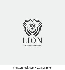lion logo design concept. Vector illustration