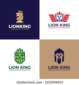 Lion logo design. Creative unique animal Logo design collection. Original logo design inspiration.