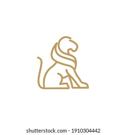 Diseño del logotipo de león con geometría