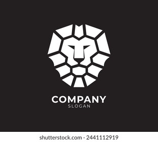 Lion logo design. Lion head shiel logo template