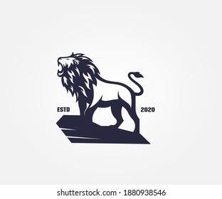 lion logo design illustration vector