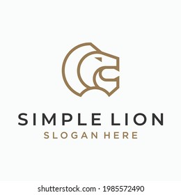 Lion logo design inspiration vector template