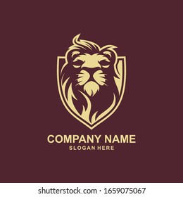 Lion Logo Design Premium Vector