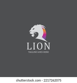 Plantilla de diseño del logotipo de león.  Logo de un león creativo. Ilustración del vector