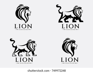 Lion logo design template. Element for the brand identity. Vector illustration
