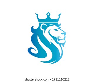 Plantilla de diseño de logotipo de león Ilustración vectorial de estilo plano