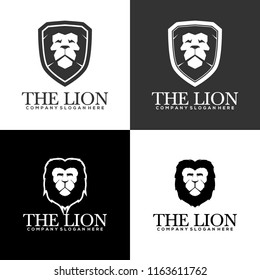 Lion logo design template. Lion head logo. Vector illustration