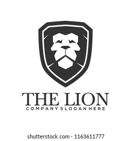 Lion logo design template. Lion head logo. Vector illustration