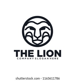 Lion logo design template. Lion head logo. Vector illustration