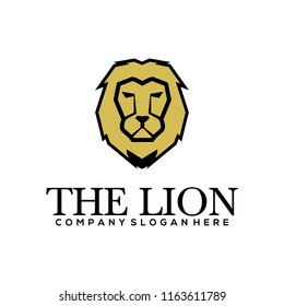 Lion logo design template. Lion head logo. Vector illustration