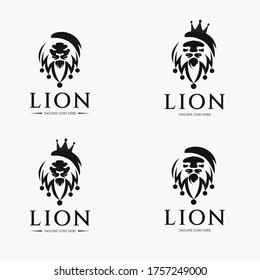 Lion logo design template. Lion head logo. Vector illustration