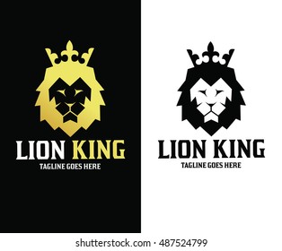 Lion logo design template ,Lion King logo ,Vector illustration