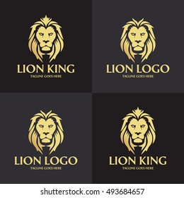 Lion logo design template ,Lion king logo ,Elements for the brand identity ,Vector illustration