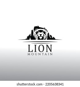 Lion Logo Design Template. Mountain Lion Logo Design Concept. Vector Illustration