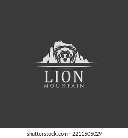 Lion Logo Design Template. Mountain Lion Logo. Vector Illustration