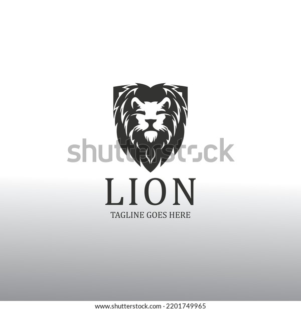 Lion Logo Design Template Lion Shield Stock Vector (Royalty Free ...