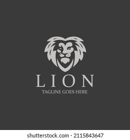 Lion logo design template. Vector illustration