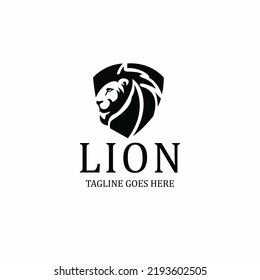 Lion logo design template. Vector illustration