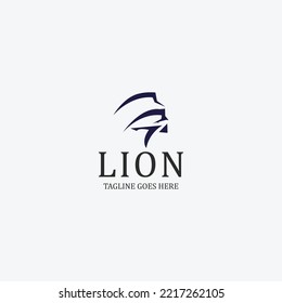 Lion logo design template. Vector illustration
