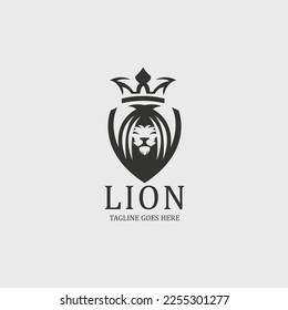 Lion logo design template. Vector illustration