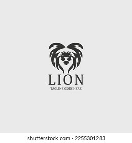 Lion logo design template. Vector illustration
