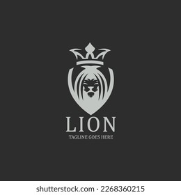 Lion logo design template. Vector illustration