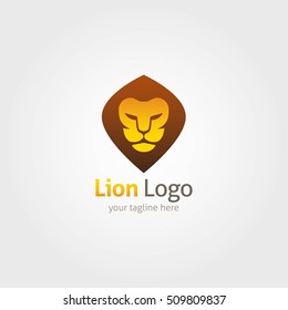 Lion Logo Design Template. Vector Illustration