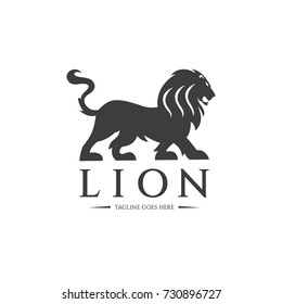 Lion Logo Design Template Vector Illustration Stock Vector (Royalty ...