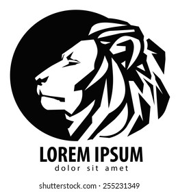 Lion Logo Design Template. Wildlife Or Zoo Icon.