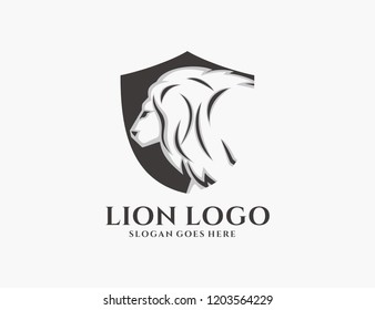 Lion logo design vector illustration