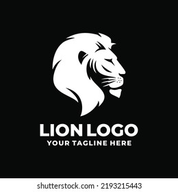 Ilustración vectorial de diseño de logotipo de león