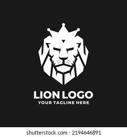 Ilustración vectorial de diseño de logotipo de león