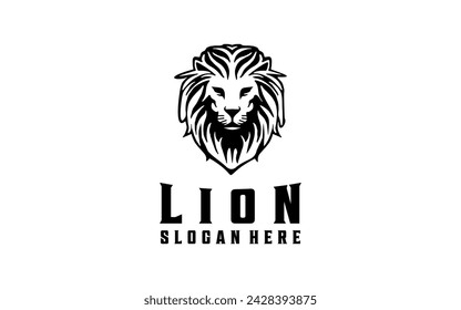 lion logo design vector illustration