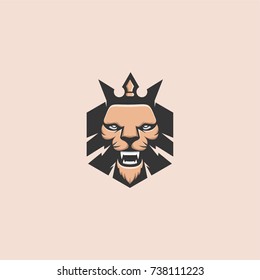 Lion logo design - Vector Illustration