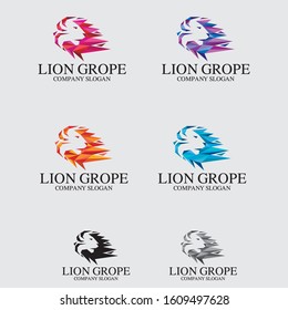 lion logo Design Vector  Set